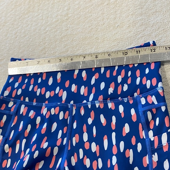 Zyia Cropped Cargo Leggings Tights Colourful Blue Pink - Picture 10 of 12